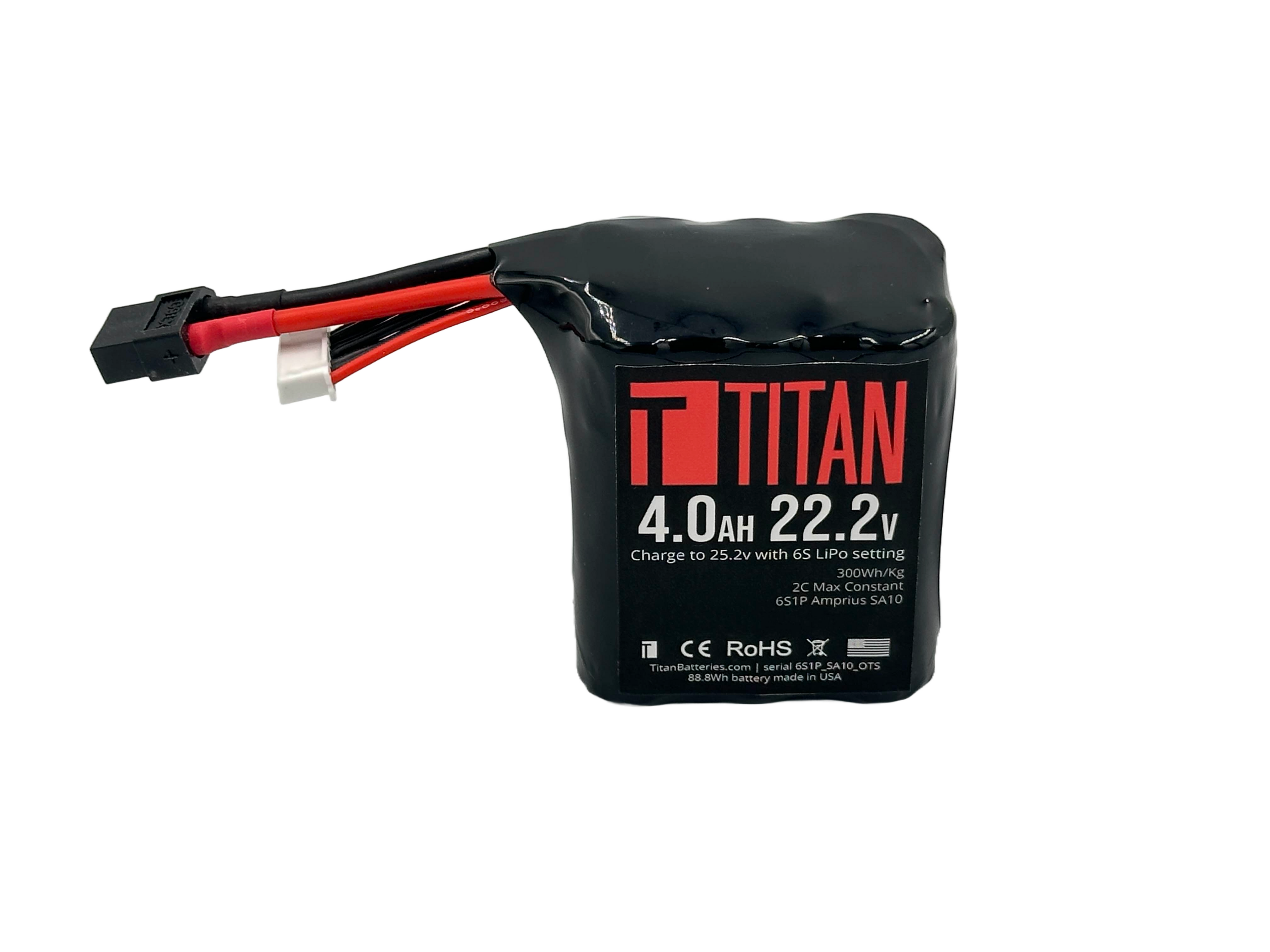 6S 22.2v 4.0Ah Battery using SA10 cell