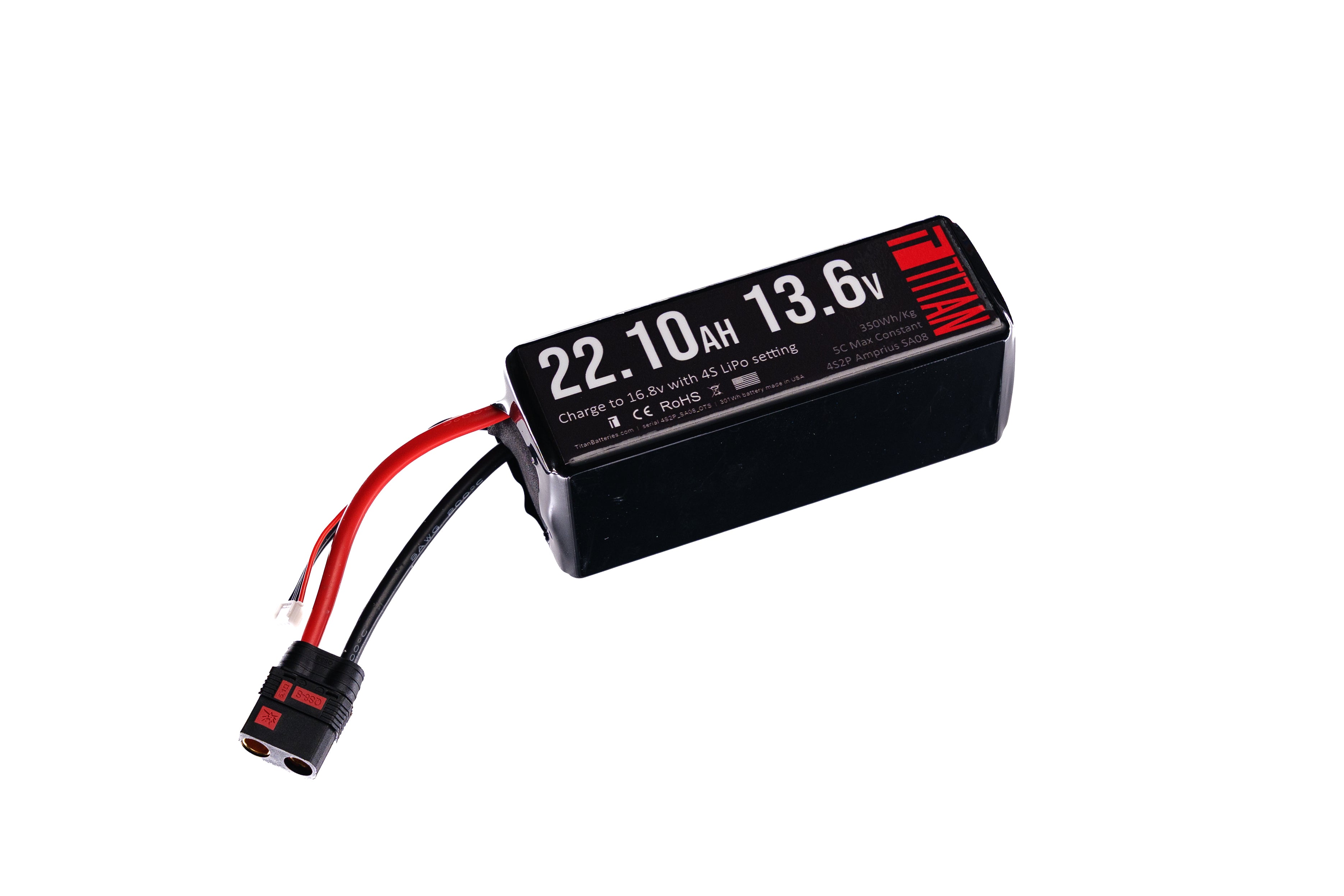 4S 13.6v 22.1Ah Battery using SA08 cell