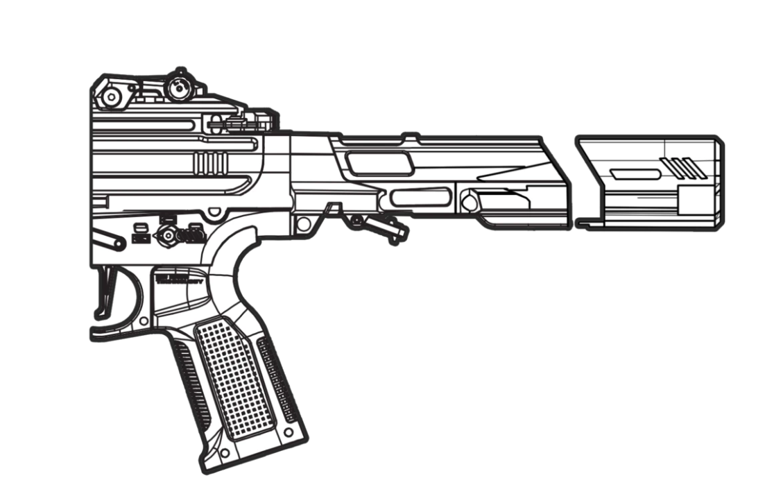 Airtech Studios ICS CXP-MARS PDW9 Carbine: BEU™ Battery Extension Unit