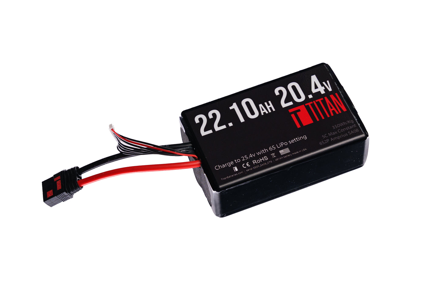 6S 20.4v 22.1Ah Battery using SA08 cell