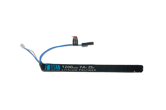 Titan LiPo 1200mAh 7.4v 25C AK Style Stick Tamiya