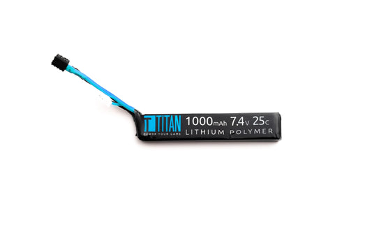 Titan LiPo 1000mAh 7.4v 25C Stick T-Plug (Deans)