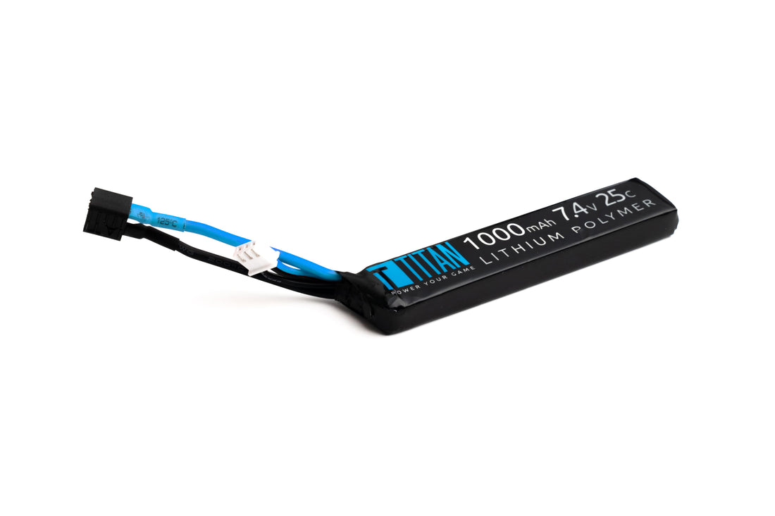 Titan LiPo 1000mAh 7.4v 25C Stick T-Plug (Deans) - Dealer - 2045