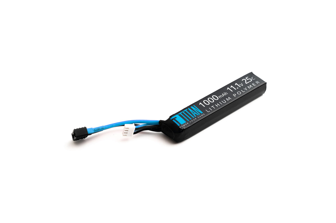 Titan LiPo 1000mAh 11.1v 25C Stick T-Plug (Deans) - Dealer - 2044