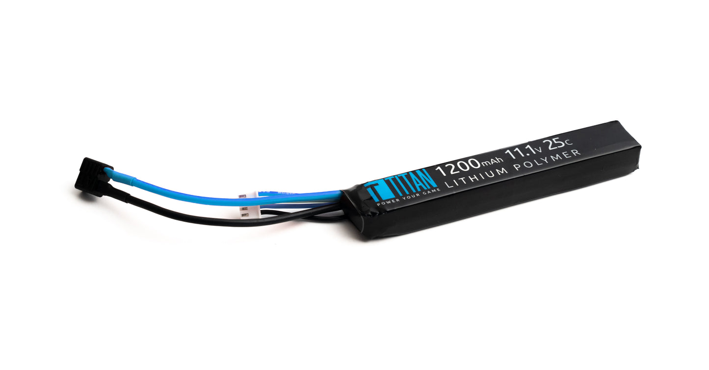 Titan LiPo 1200mAh 11.1v 25C Stick T-Plug (Deans) - Dealer