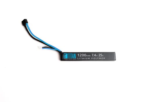 Titan LiPo 1200mAh 7.4v 25C Stick T-Plug (Deans) - Dealer