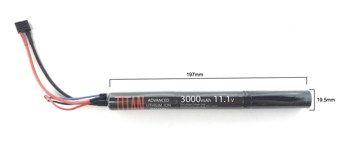 Titan 3000mAh 11.1v Stick T-Plug (Deans)