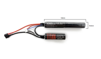 Titan 3000mAh 11.1v Nunchuck T-Plug (Deans)